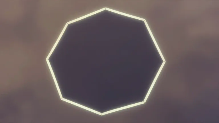 Visual representation of "decagon" - A shape with ten sides and ten angles.