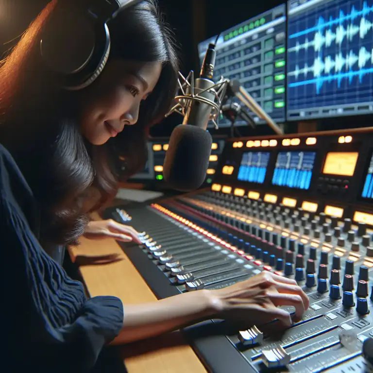 Visual representation of "fader" - In broadcasting, a fader is used to balance the sound levels of different inputs.