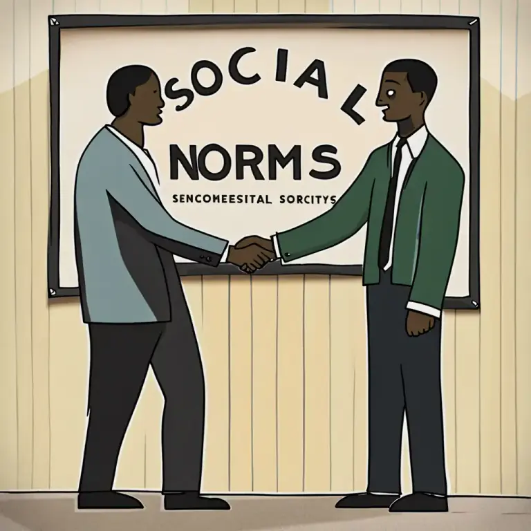 Visual representation of "norm" - In sociology, a rule that is socially enforced