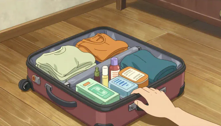Visual representation of "valise" - A small piece of luggage that can be carried by hand, used to hold clothes, toiletries, etc., usually utilized for travelling.