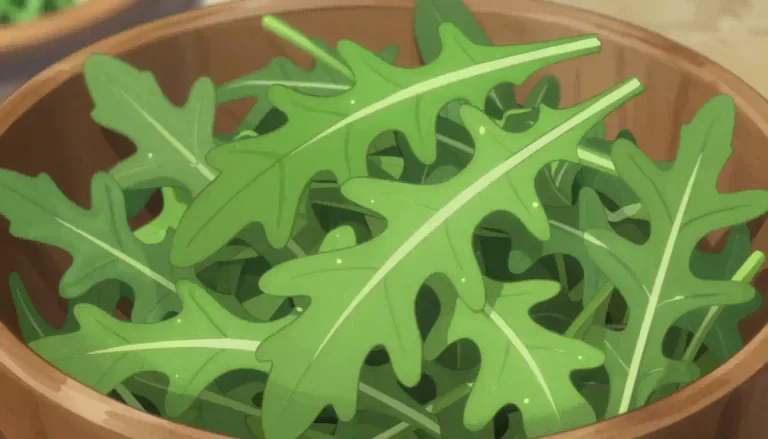 Visual representation of "arugula" - This is a leafy green plant that is often used as a salad ingredient. The taste has a slightly peppery flavor.