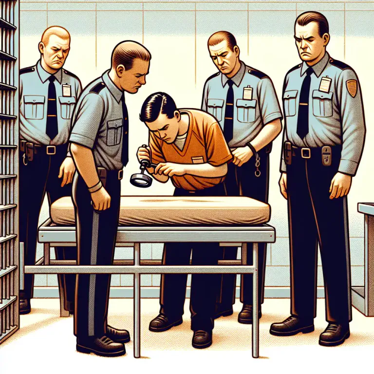Visual representation of "shakedown" - A search of a person or place by police or authorities, typically for concealed illegal possessions.