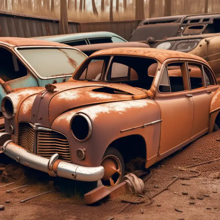 Visual representation of "rust away" - To gradually decay or disintegrate, especially through the process of rusting.