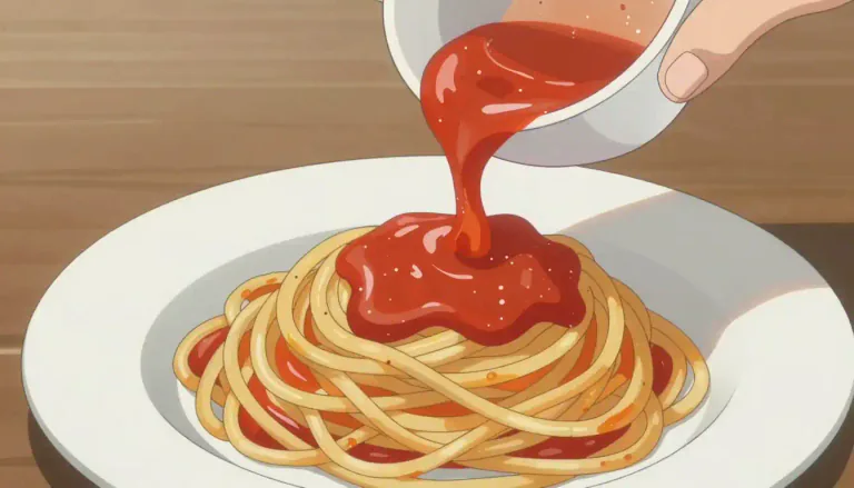 Visual representation of "sauce" - a liquid or semi-solid food that is used to add flavor to other foods