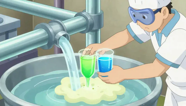 Visual representation of "chloramine" - Chloramine is a compound made from chlorine and ammonia, often used for disinfection in water treatment.