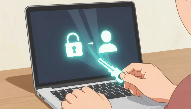 Visual representation of "login" - The details that you enter to get access to a computer system or online service.