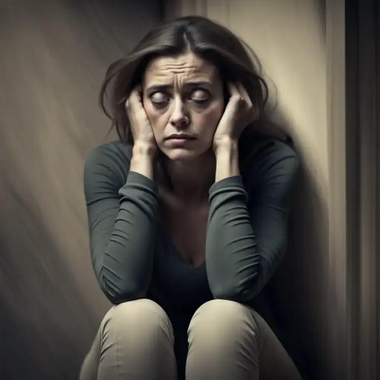 Visual representation of "crease up" - To become or make someone become very worried or nervous