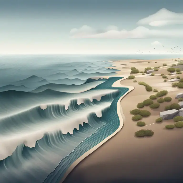 Visual representation of "coastal" - Connected with or found on the land next to the sea