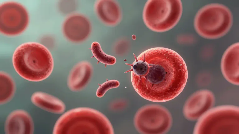 Visual representation of "falciparum" - a species of the protozoan parasite Plasmodium that causes severe malaria in humans.