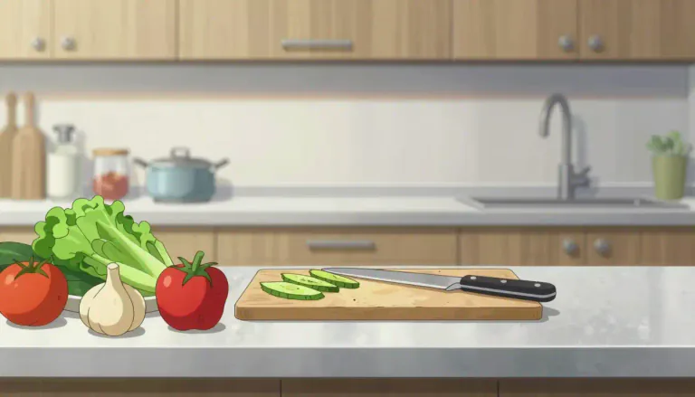 Visual representation of "worktop" - A flat, often hard surface in a kitchen or workshop used for preparing food or working on tasks.