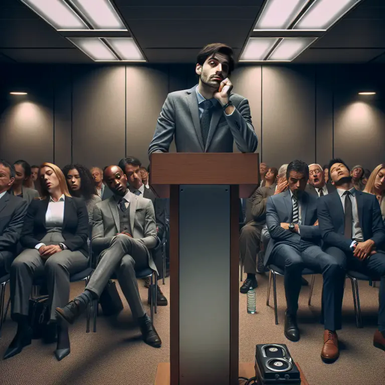 Visual representation of "uninspired" - lacking in enthusiasm or energy