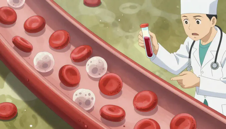 Visual representation of "pancytopenia" - A medical condition characterized by a reduction in the number of red blood cells, white blood cells, and platelets in the blood.