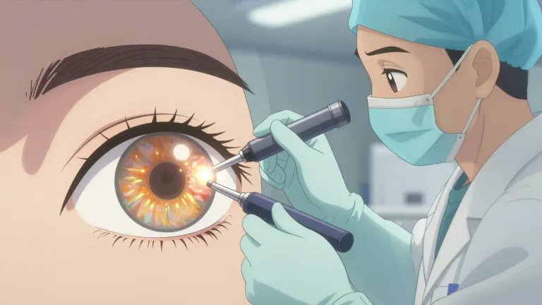 Visual representation of "photocoagulation" - Photocoagulation is a medical procedure that uses a laser to seal or cut tissue, commonly used to treat eye disorders.