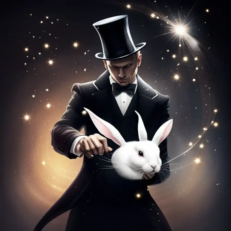 Visual representation of "conjure from" - To make something appear as if by magic.
