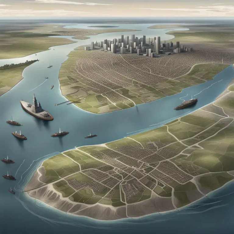 Visual representation of "landlocked" - Not able to be reached by sea or navigable waterways