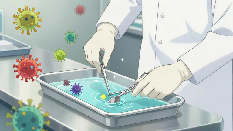 Visual representation of "glutaraldehyde" - Glutaraldehyde is a chemical used to kill bacteria and viruses, especially in medical settings.