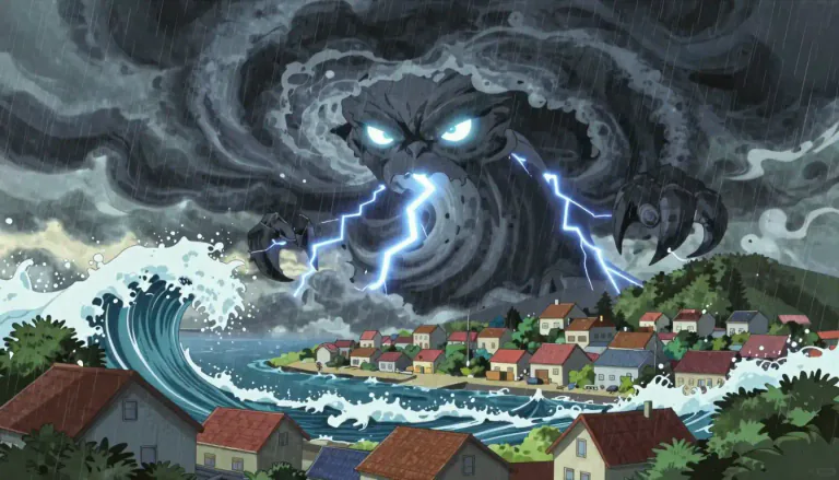Visual representation of "monstrous" - Something very large and often scary or unpleasant