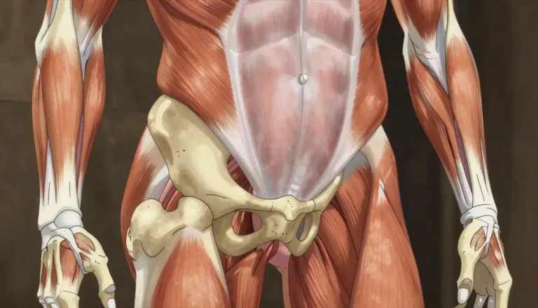 Visual representation of "iliopsoas" - A large muscle group located in the lower abdomen and groin that consists of two muscles: the iliacus and the psoas major. It is responsible for hip flexion and stabilization of the pelvis.
