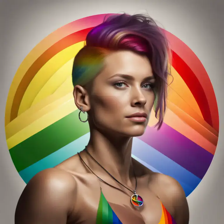 Visual representation of "dyke" - A term for a lesbian, often used self-referentially