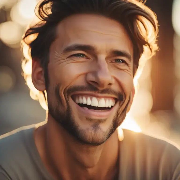 Visual representation of "radiance" - A cheerful disposition that expresses happiness or friendliness