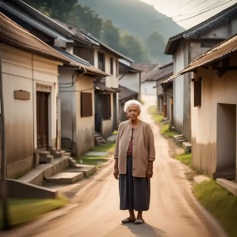 Visual representation of "old-timer" - A person who has lived in a particular place for a long time.