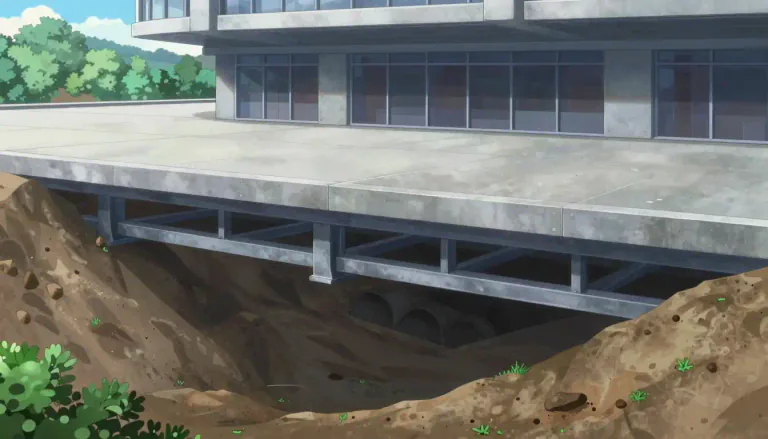 Visual representation of "infra" - Located below or underneath