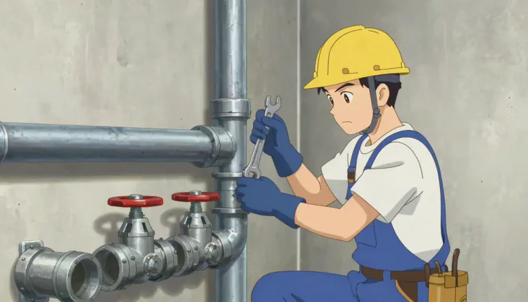 Visual representation of "pipefitter" - A pipefitter is a skilled worker who installs and maintains piping systems in various structures, such as buildings and factories.