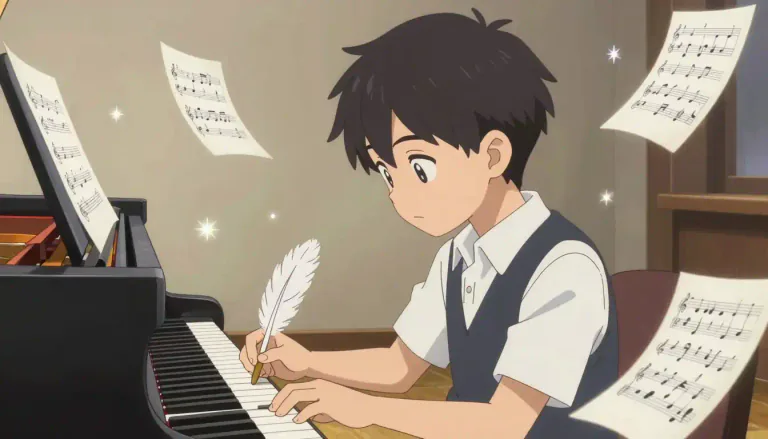 Visual representation of "composer" - Someone who writes music