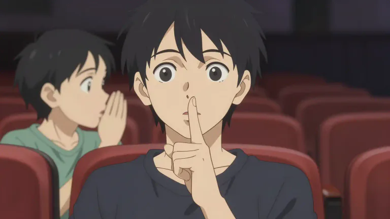 Visual representation of "shush" - To tell someone to be quiet or to stop talking.