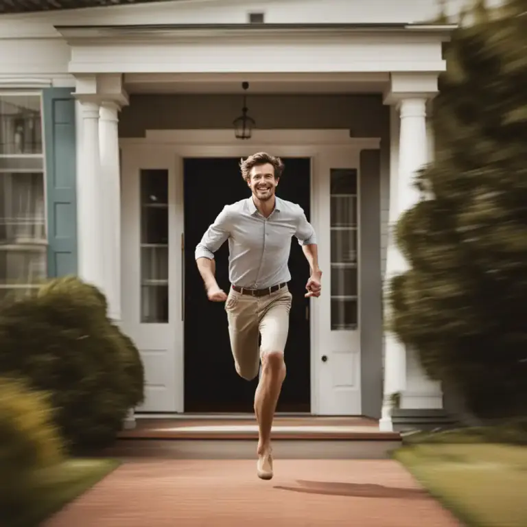 Visual representation of "throw open" - To open something, like a door or a window, quickly and widely.
