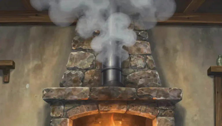 Visual representation of "flue" - A pipe that carries smoke and gases away from something like a fireplace or furnace