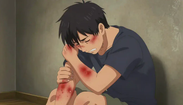 Visual representation of "afflict" - To cause physical or mental suffering to someone