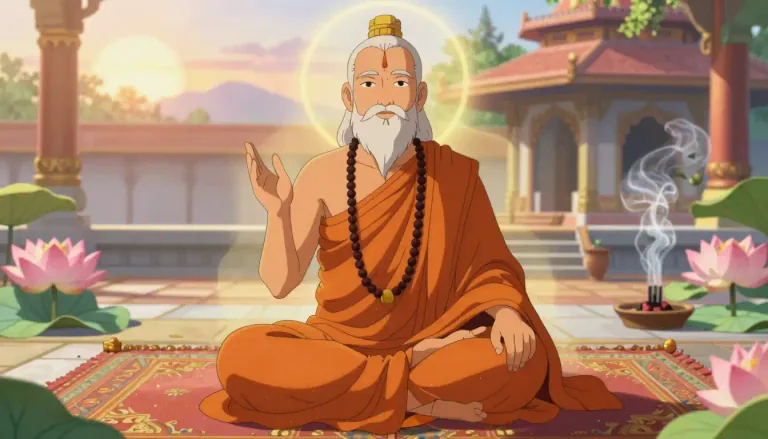 Visual representation of "swami" - A spiritual teacher, often in Hinduism.
