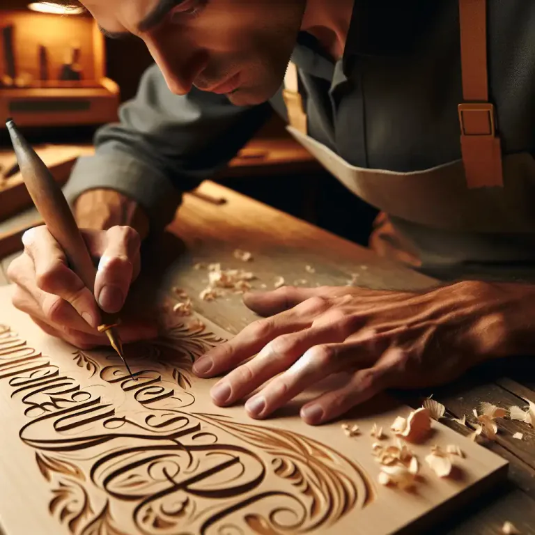 Visual representation of "letter" - To mark or engrave letters on something
