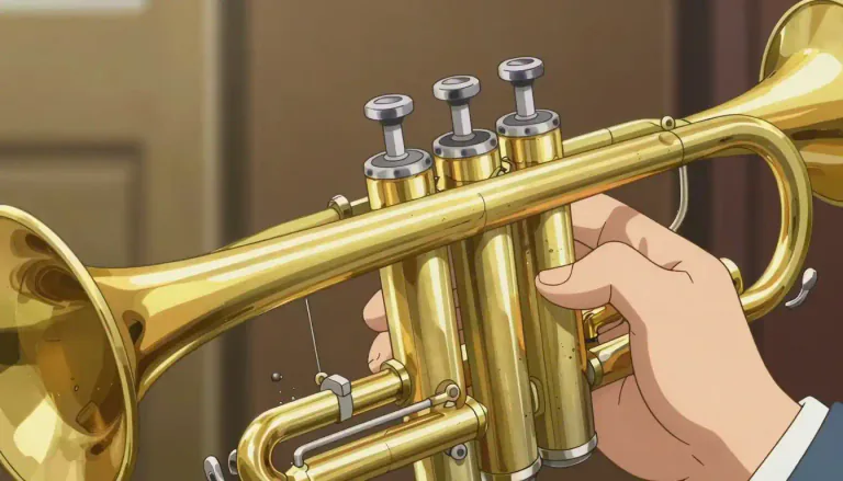 Visual representation of "valve" - In music, a device on some brass instruments for changing the pitch.