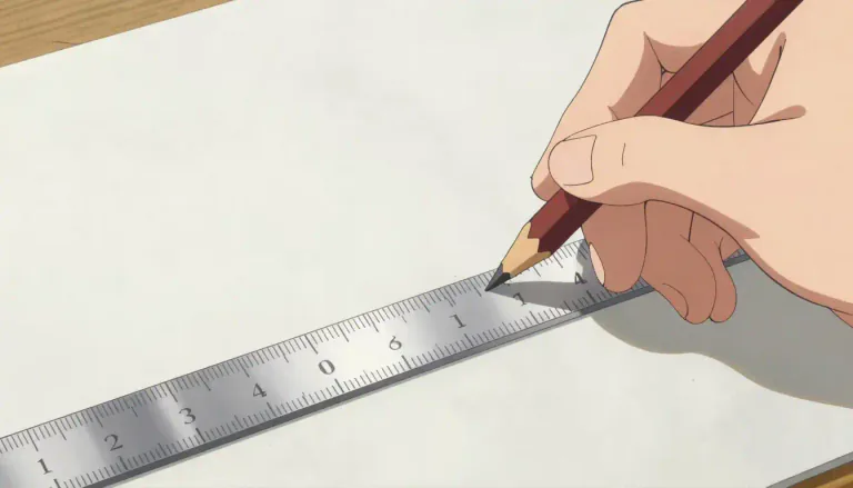Visual representation of "straightedge" - A straightedge is a tool used for drawing straight lines and measuring distances.