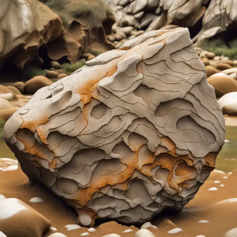 Visual representation of "encrusted" - Having a crust or a hard coating.
