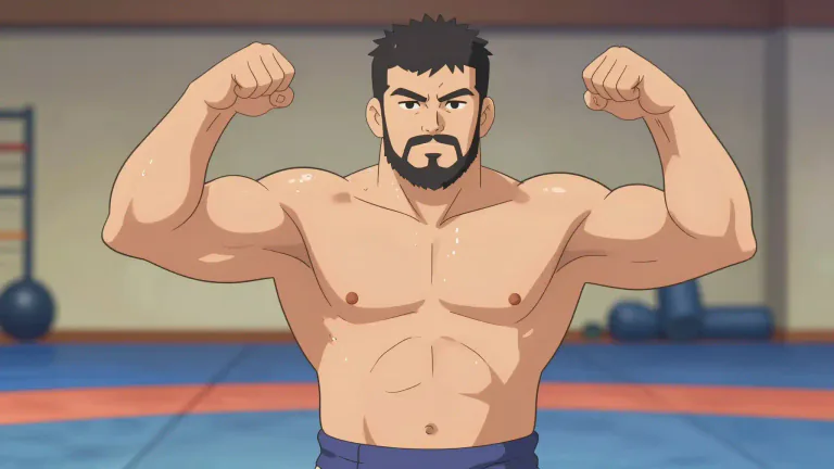 Visual representation of "thew" - A muscular strength or power, often associated with physical prowess.
