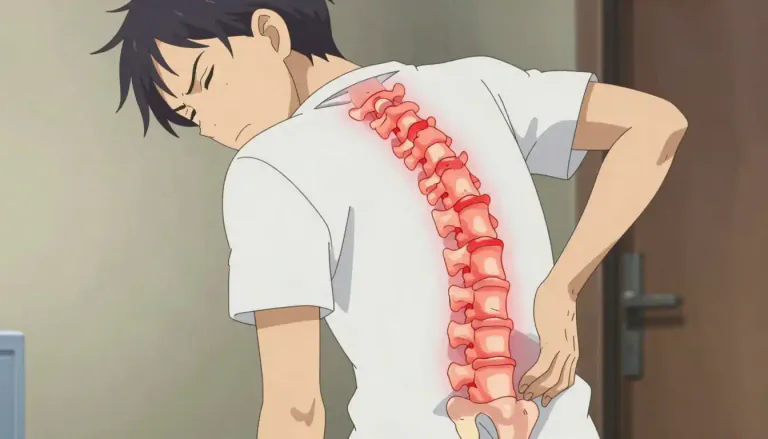 Visual representation of "spondylitis" - Spondylitis is a disease causing inflammation of the joints of the spine.