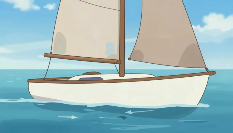 Visual representation of "centerboard" - A vertical board or keel that can be raised or lowered, used on sailing vessels to reduce sideways drift.
