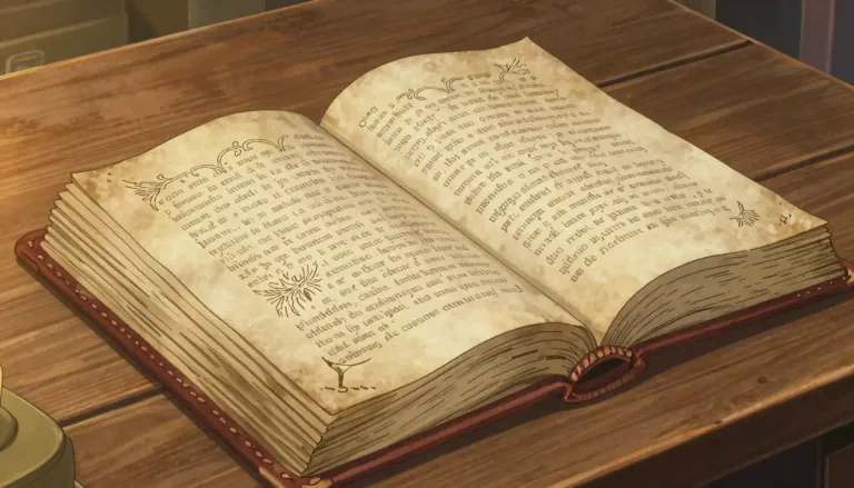 Visual representation of "codex" - A book constructed of a number of sheets of paper, vellum, papyrus, or similar materials, with hand-written content.