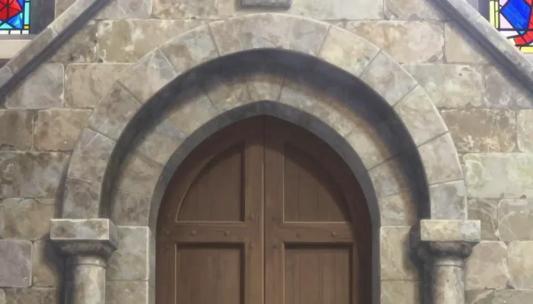 Visual representation of "arch" - A rounded shape that forms part of a doorway, window, or similar structure