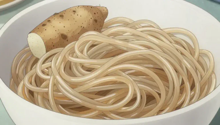 Visual representation of "shirataki" - Shirataki are thin, translucent noodles produced from the konjac yam, often used in Japanese cuisine, known for being low in calories and high in fiber.