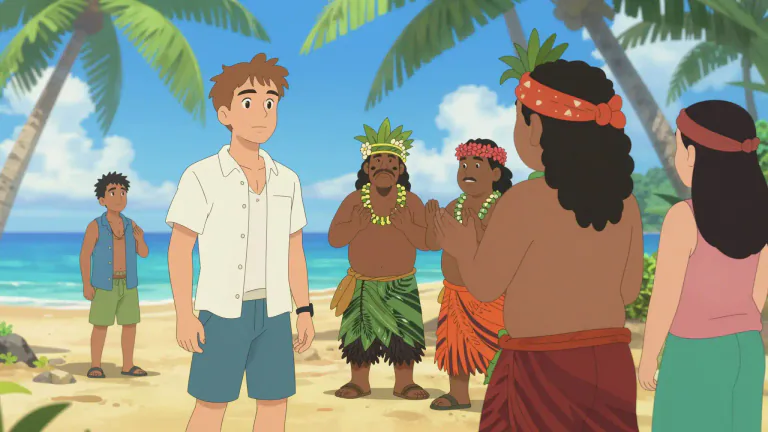 Visual representation of "haole" - A term used in Hawaii to refer to a person of European descent or a foreigner, often used to denote someone who is not part of the native culture.