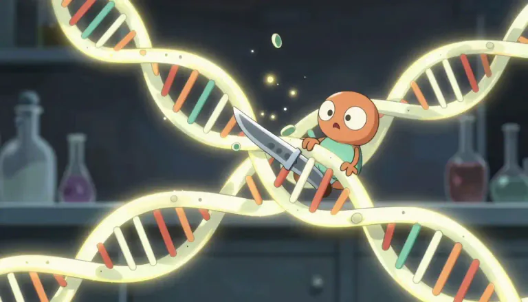 Visual representation of "nuclease" - A type of enzyme that cuts the bonds between nucleotides in nucleic acids.