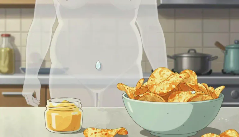 Visual representation of "olestra" - A fat substitute that is not absorbed by the body, often used in low-fat and fat-free foods to provide a taste similar to regular fats.