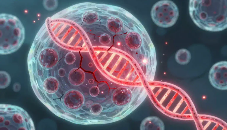 Visual representation of "oncogene" - A gene that can transform a normal cell into a cancerous cell when mutated or expressed at high levels.