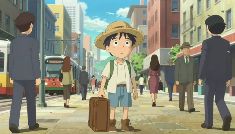 Visual representation of "rube" - A person who is unsophisticated or inexperienced in the ways of the city.
