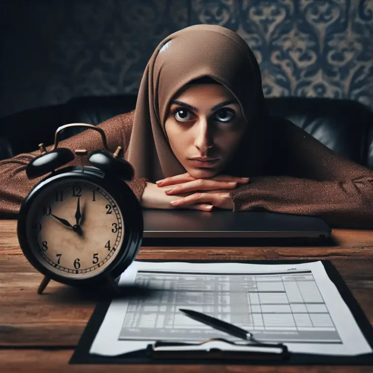 Visual representation of "wait" - To delay an action until a particular time or until something else happens.