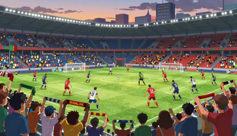 Visual representation of "derby" - A sports competition between teams in the same area.